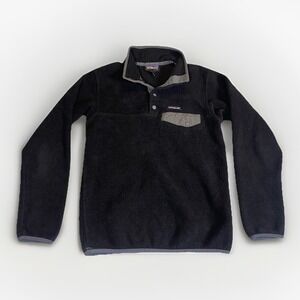 Patagonia‎ Synchilla Snap-T Fleece Jacket Size XS Black Pullover